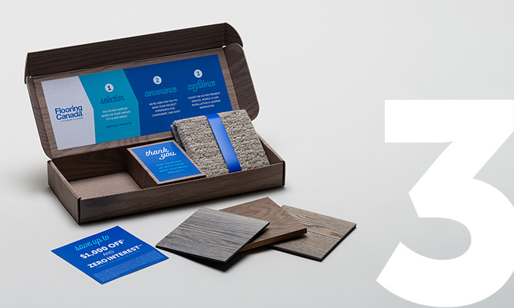 flooring sample box from Flooring Canada