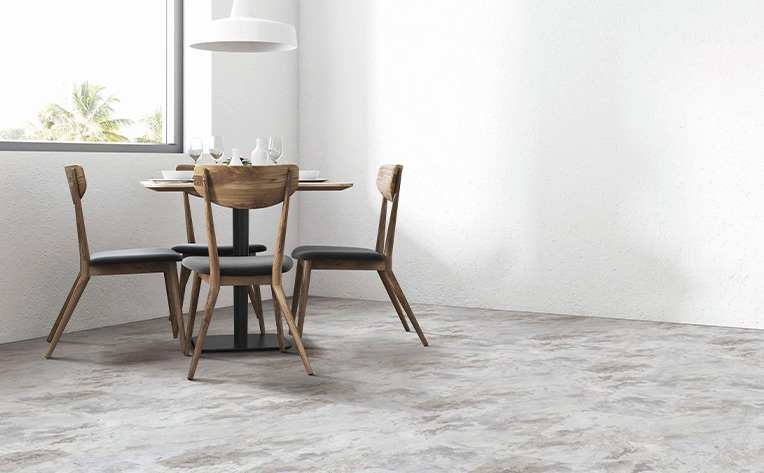 chairs and white paint with lvp floors